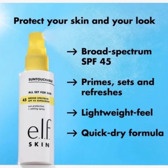 elf Suntouchable All Set For Sun SPF 45 sun protection & setting spray - Picture 3 of 8